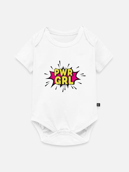 POWER_GIRL - Baby Premium Kurzarmbody - Weiß