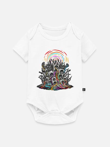 Psychedelischer Sprecher - Baby Premium Kurzarmbody - Weiß