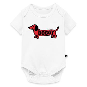 Dachshund Dog Doggy Saying Red - Baby Premium short-sleeve bodysuit - white - Front