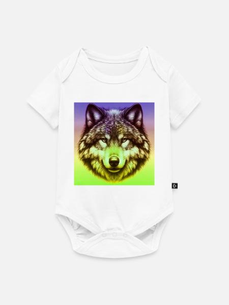 Wolf - Baby Premium Kurzarmbody - Weiß