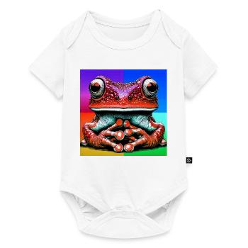 Frosch - Baby Premium Kurzarmbody - Weiß - Vorne