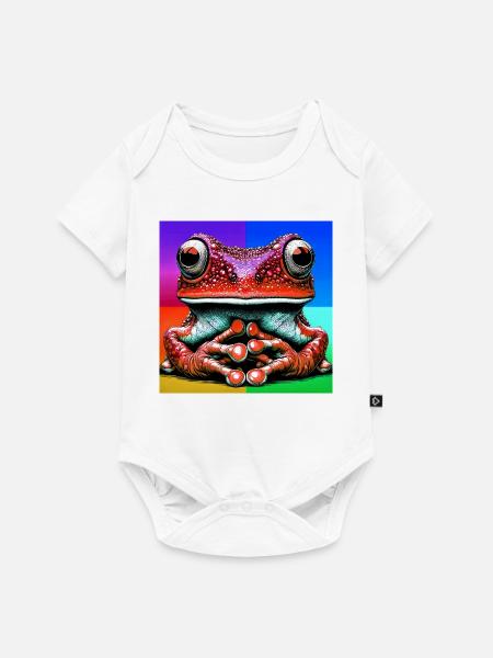 Frosch - Baby Premium Kurzarmbody - Weiß