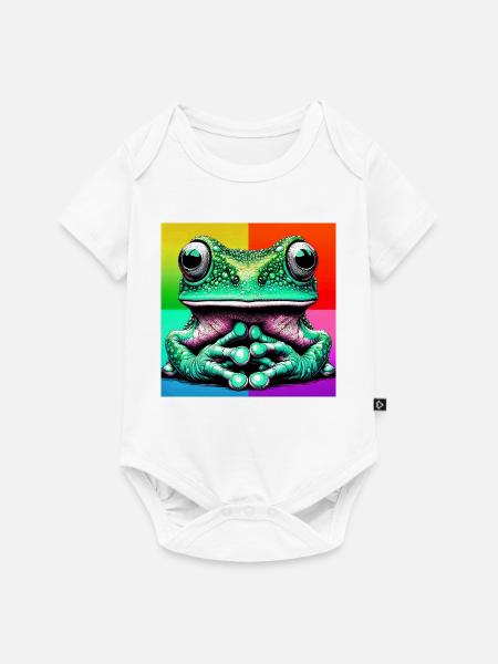 Frosch - Baby Premium Kurzarmbody - Weiß