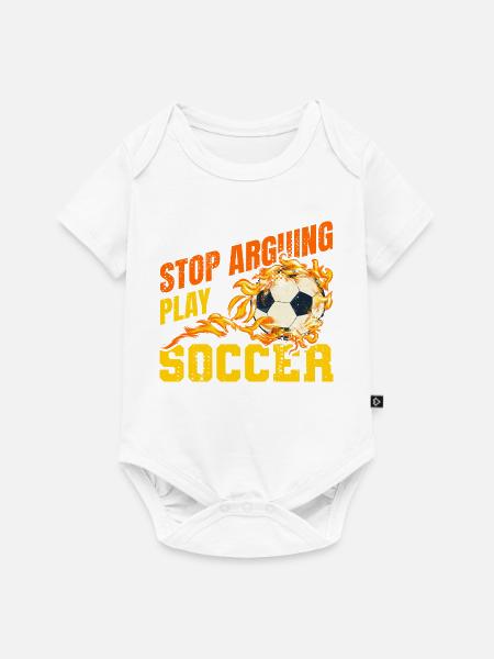 Fußball Witziger Spruch - Baby Premium Kurzarmbody - Weiß