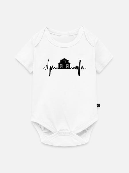 Bauernhof Kardiogramm - Baby Premium Kurzarmbody - Weiß
