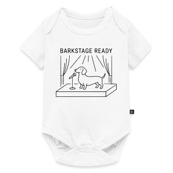 Barkstage Ready Dachshund Dog Stage Festival - Baby Premium short-sleeve bodysuit - white - Front