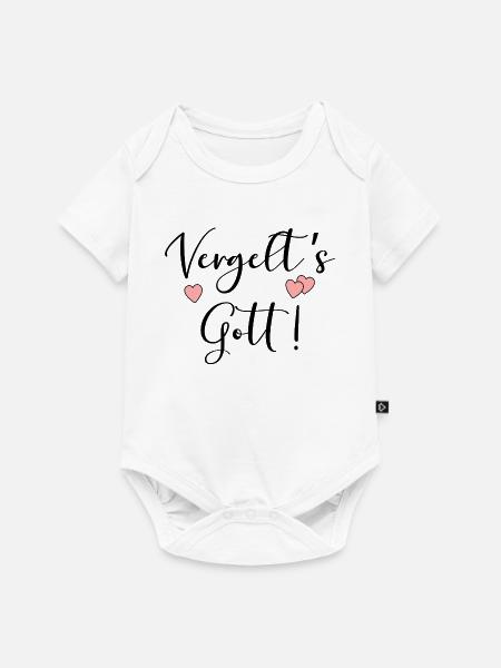 Christlich Danke Gott - Baby Premium Kurzarmbody - Weiß