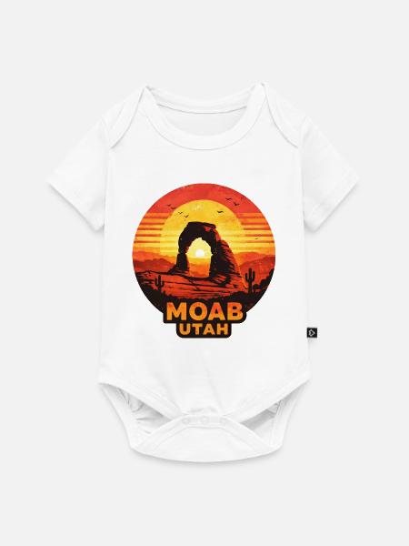 Moab Utah Wüsten Sunset Motiv - Baby Premium Kurzarmbody - Weiß