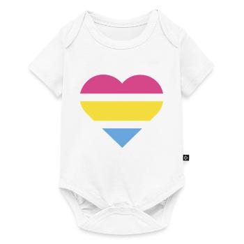 Pride Flag Heart · Pansexual - Baby Premium short-sleeve bodysuit - white - Front