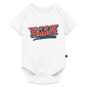 Wi-Fi Commute Home Work Humor Geek - Baby Premium short-sleeve bodysuit - white - Front