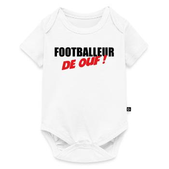 Footballeur de Ouf : Affichez Votre Talent Brut - Body à manches courtes Premium Bébé - blanc - Devant
