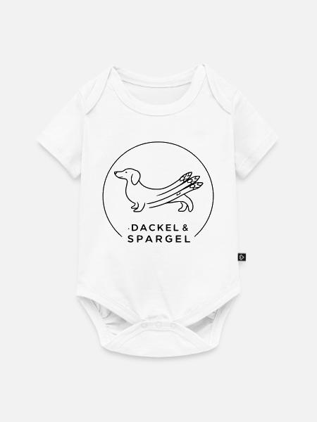 dackel und spargel - Baby Premium Kurzarmbody - Weiß