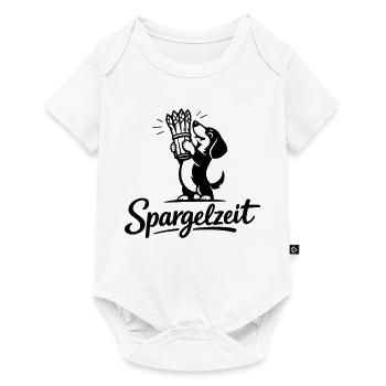Spargel Essen Spargelzeit Saison Dackel - Baby Premium Kurzarmbody - Weiß - Vorne