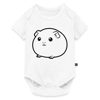 Fat guinea pig comic silhouette - Baby Premium short-sleeve bodysuit - white - Front
