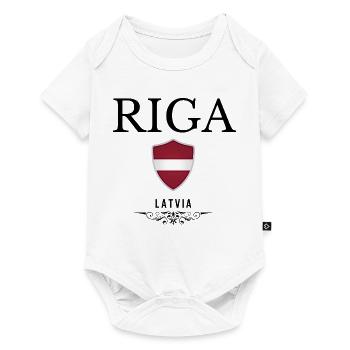 Riga souvenir, elegant design Riga - Baby Premium short-sleeve bodysuit - white - Front