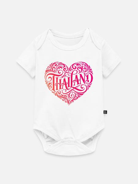 Thailand Herz - Baby Premium Kurzarmbody - Weiß