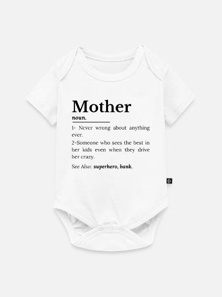 Mutterdefinition - Baby Premium Kurzarmbody - Weiß