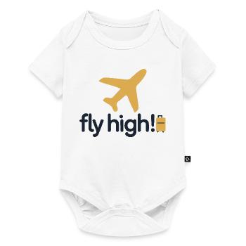 T-shirt Fly High Travel Icon - Body à manches courtes Premium Bébé - blanc - Devant