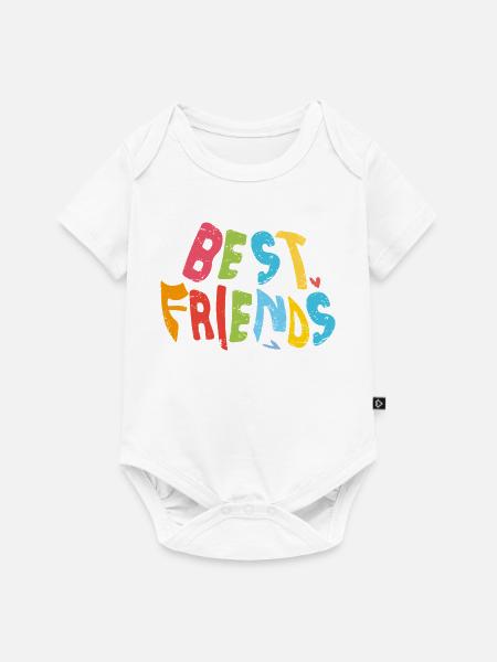 Beste Freunde - Baby Premium Kurzarmbody - Weiß