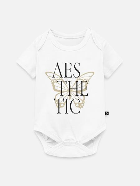 Aesthetic Butterfly Typography Tee - Baby Premium Kurzarmbody - Weiß