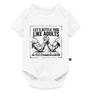 Let's clear this up like adults – Funny Arm - Baby Premium short-sleeve bodysuit - white - Front