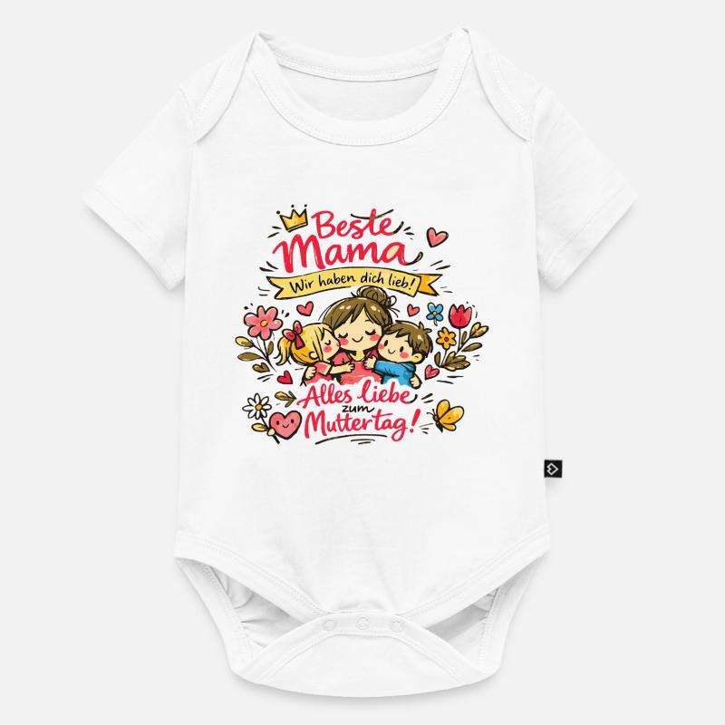  Mama Alles Liebe Muttertag - Baby Premium Kurzarmbody - Weiß