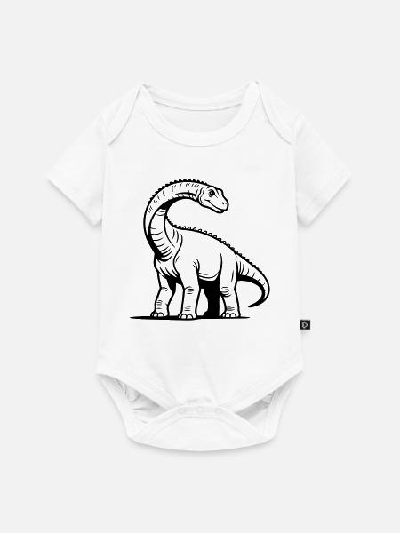 Brachiosaurus - Baby Premium Kurzarmbody - Weiß