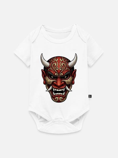 Hannya-Oni-Dämon - Baby Premium Kurzarmbody - Weiß