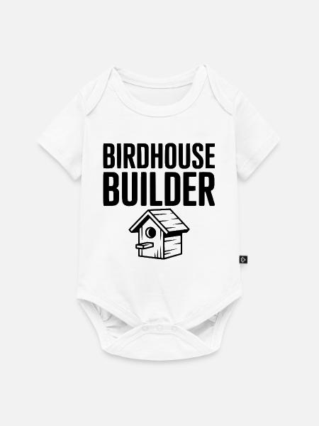 Vogelhausbauer - Baby Premium Kurzarmbody - Weiß