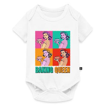 Baking Cake Baking Queen Baking Fairy Baker Pop Art - Baby Premium short-sleeve bodysuit - white - Front