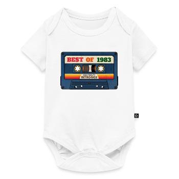 Best of 1983 – Mixtape rétro au look vintage - Body à manches courtes Premium Bébé - blanc - Devant