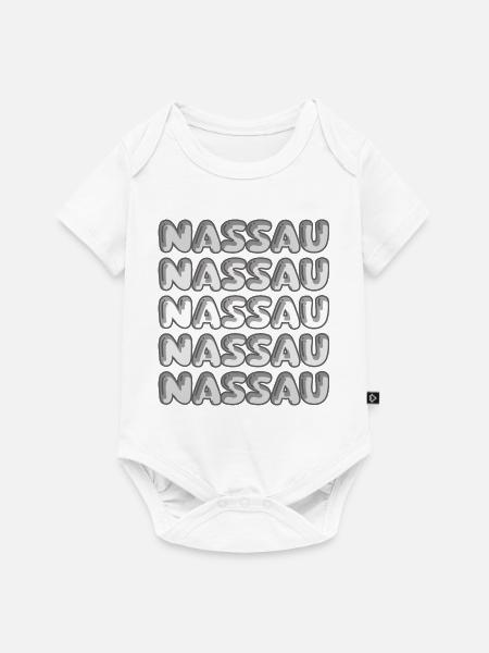 Nassau Bubble Pattern Mehrfachschrift - Baby Premium Kurzarmbody - Weiß