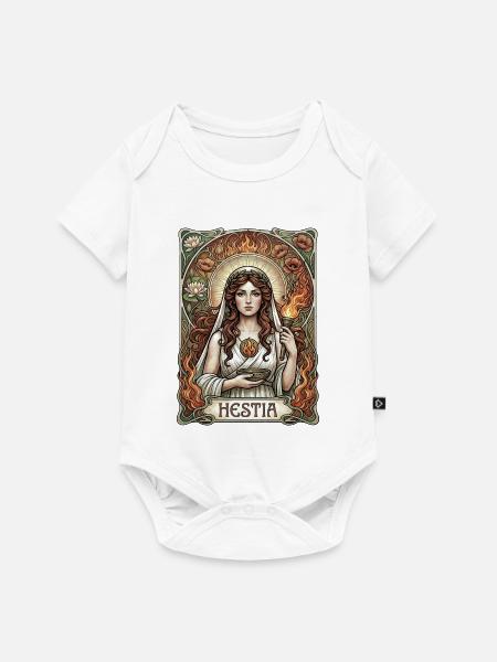 Hestia Tarotkarte - Baby Premium Kurzarmbody - Weiß