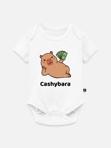 Geldschein Schwein - Cashybara - Moneymaker - Baby Premium Kurzarmbody - Weiß