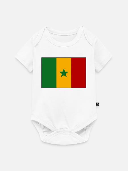 Senegal Flagge - Baby Premium Kurzarmbody - Weiß