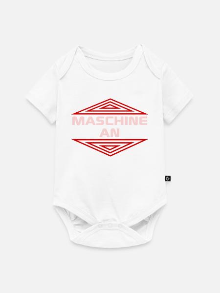 Maschine an Motivation - Baby Premium Kurzarmbody - Weiß