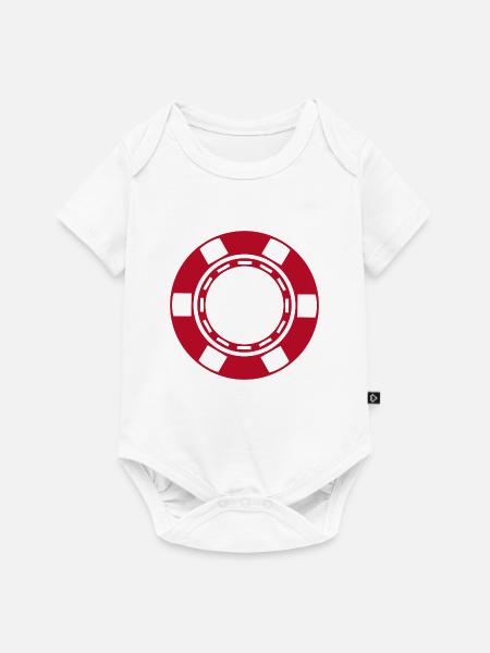 Casino-Münze - Baby Premium Kurzarmbody - Weiß