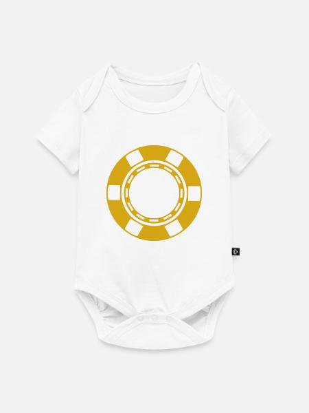 Casino-Münze - Baby Premium Kurzarmbody - Weiß