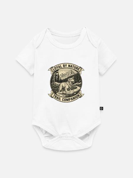 Retriever-Hund - Baby Premium Kurzarmbody - Weiß