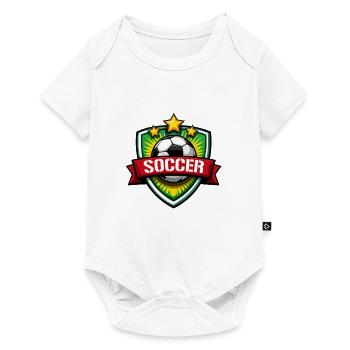 Football Shield with Banner - Baby Premium short-sleeve bodysuit - white - Front