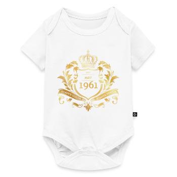 65. Geburtstag Semper Verum - Fondé en 05/1961 - Body à manches courtes Premium Bébé - blanc - Devant