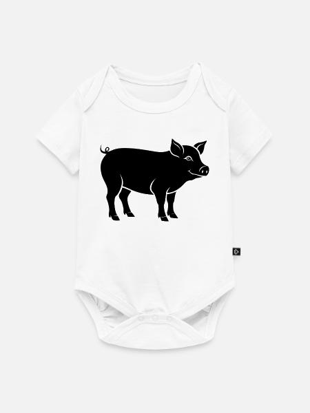 Schwein - Baby Premium Kurzarmbody - Weiß