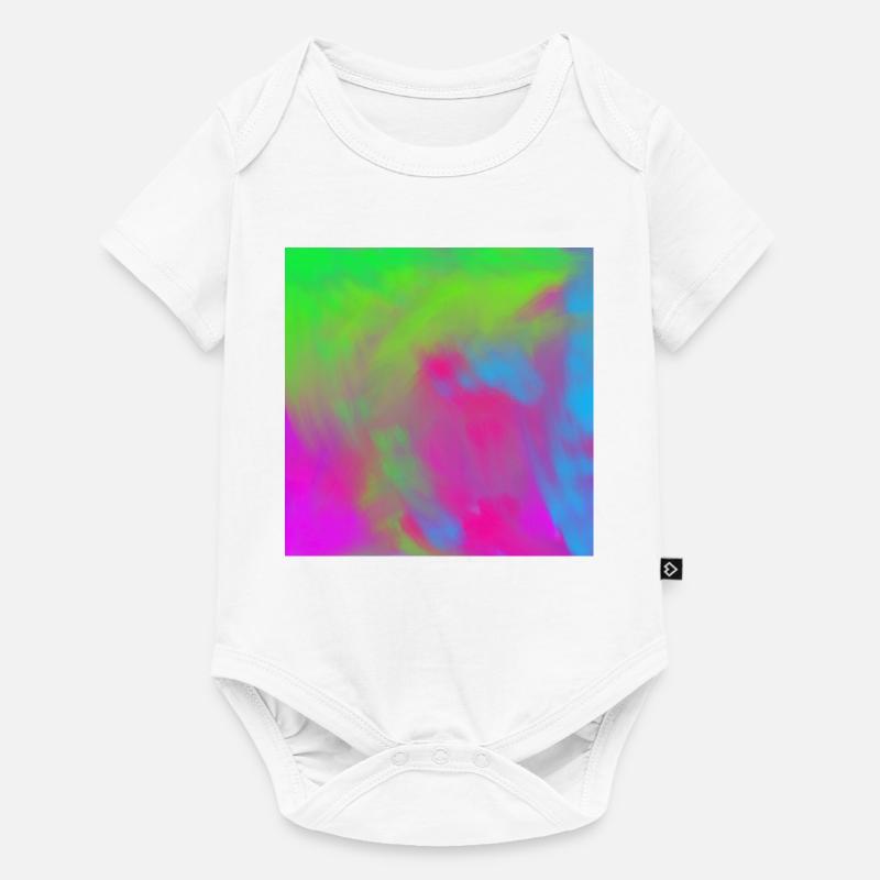 Explosion de gradient de colorant néon vif - Body à manches courtes Premium Bébé - blanc