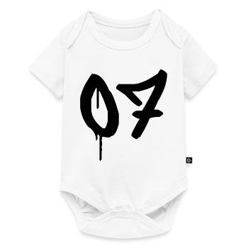 Number 07 Urban Graffiti Style - Baby Premium short-sleeve bodysuit - white - Front