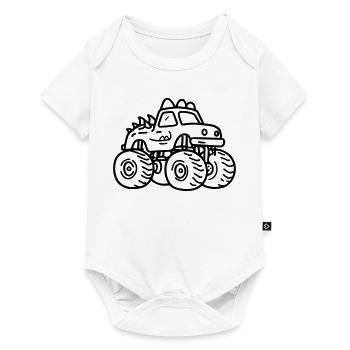 monster truck - Body à manches courtes Premium Bébé - blanc - Devant