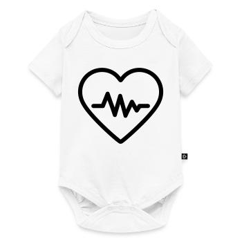 battement de coeur - Body à manches courtes Premium Bébé - blanc - Devant