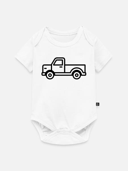 Lkw - Baby Premium Kurzarmbody - Weiß