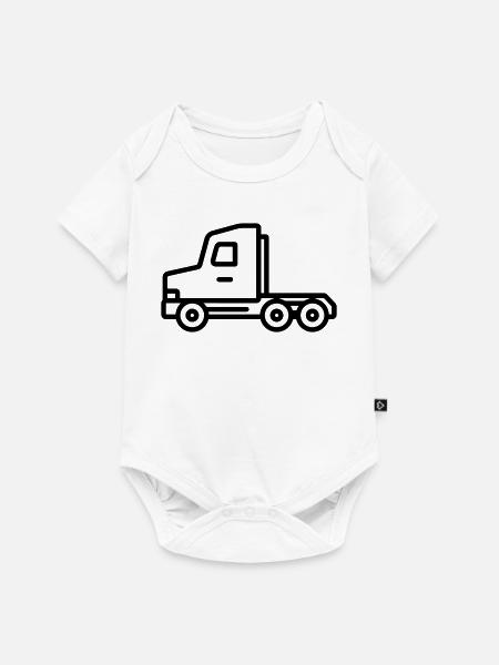 Lkw - Baby Premium Kurzarmbody - Weiß