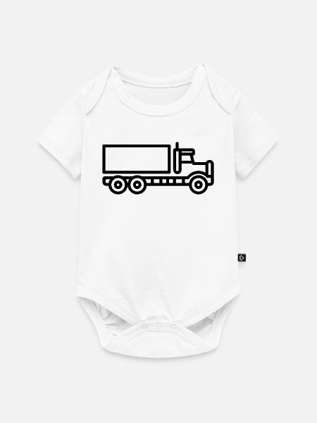 Lkw - Baby Premium Kurzarmbody - Weiß