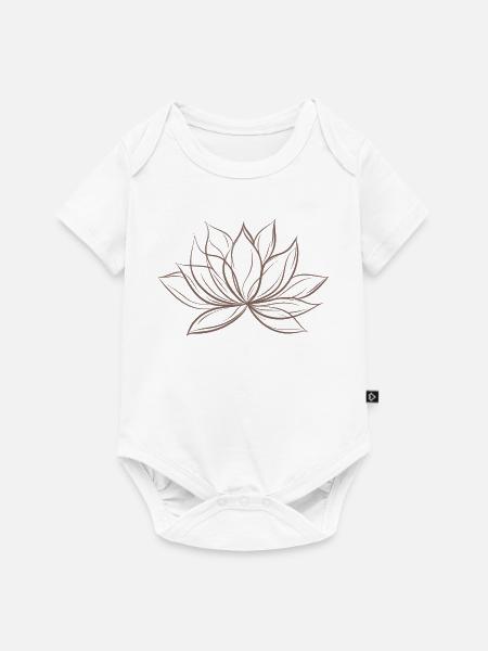 Lotusblüte - Baby Premium Kurzarmbody - Weiß